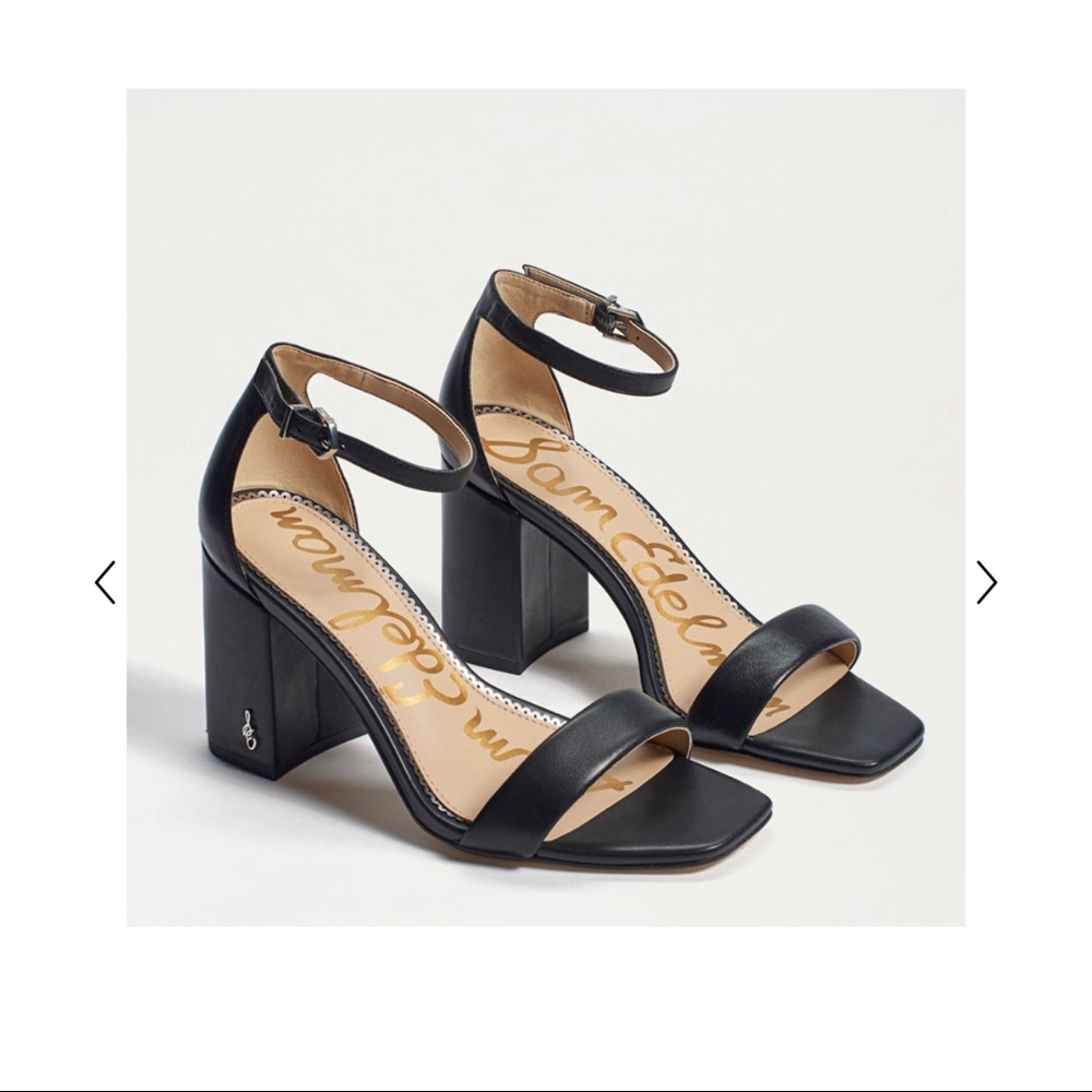 Sam Edelman Daniella Block Heel - Size 9 Black Leather NWOT